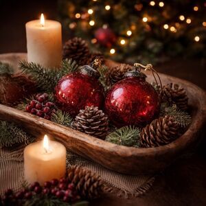 Set of 2 Cranberry Red Crackle Glass Kugel Style Christmas Ornaments 3.5” retro